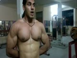 Bodybuilder huge pecs & large nipples