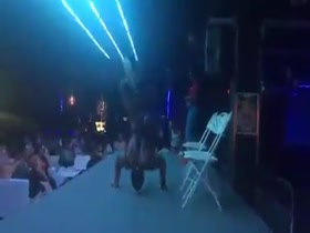 Stripper Push Ups on Stage