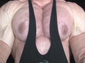 Working His Huge Chest with those Amazing Nipples