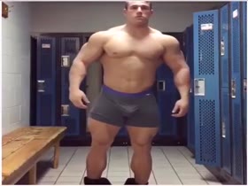 Huge guy shows off