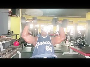 Huge biceps and chest training