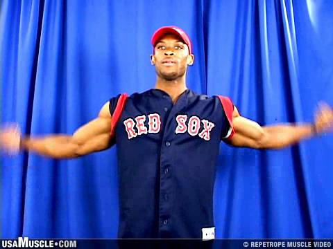 Lamont Billings flexes his biceps