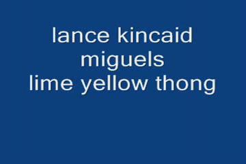  lime yeloow wet thong