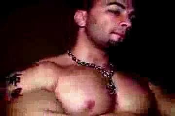 Flexing in Red thong