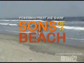 Beach Bodybuilder Wrestle