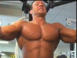 Brett Becker trains pecs