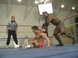 Bodybuilder Aaron Baker wrestling
