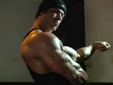 bodybuilder in leather
