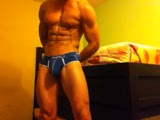 hot guy flexing