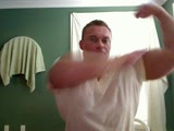 Pec posing