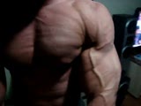 Bodybuilder posing