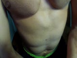 Chest flex close up