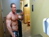 posing in the gym