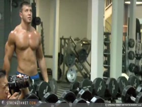 Pecs and bis photoshoot