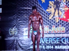 ASIAN MUSCLEDAD GREEN SHINY POSERS THONG BACK