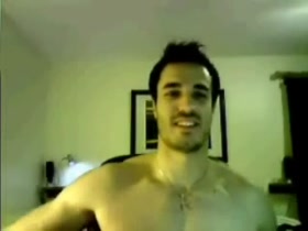 model jerks his thick cock