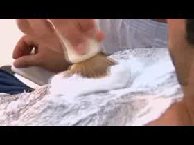 SHAVING HOT  MUSCLE PECS