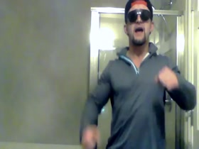 cocky dancing bodybuilder