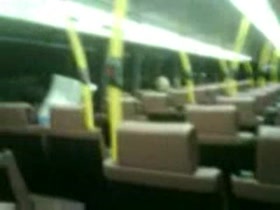 Muscular asian on the bus