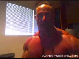 Big Muscle Man in Black Bikini