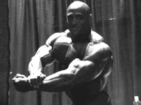 Dennis James Backstage Posing Practice