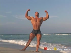 Joey Gloor posing in jeans