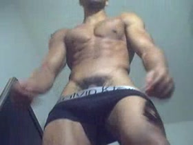 Hot Black Muscle Webcam 2