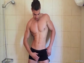 Muscleman likes to flex and jerk