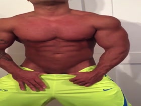hot hunk in green pants