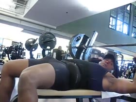 Leg workout in tight spandex