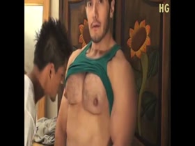 huge bodybuilder muscle nipple feeding