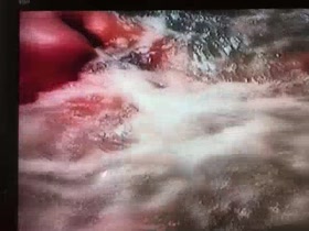 Scott Klein in the hot tub