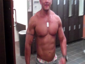 Latin Sexy musclehunk Locker room