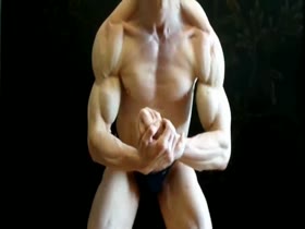 60+ old muscular man