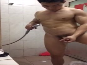 Hot Chinese Guy Soaping Up