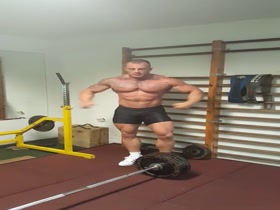 topless chest workout