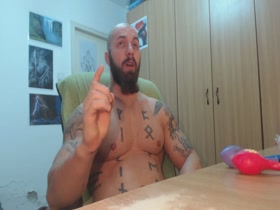 muscle viking and huge balloons