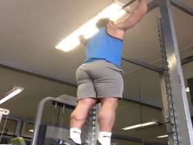 Super Juicy Guy Doing Pull-Ups