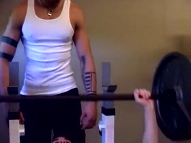 Mason Wyler & his friends at the gym