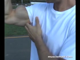 bicep jerk off