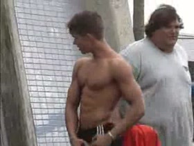 Muscle twink at Venice