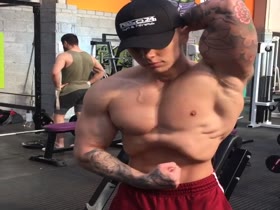 Danny Walker posing at dressing rooms