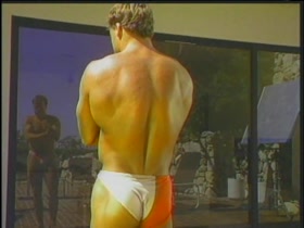 Muscles, oil and cum