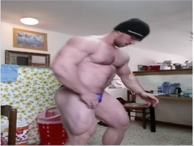 DK Posing Blue Briefs