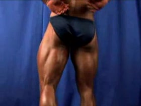 Joey Gloor backstage posing