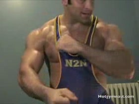 Muscle stud in spandex