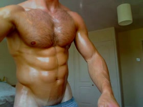 Adam Charlton oiled posing, part.2