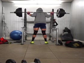 Young stud squatting