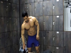 In the changing room