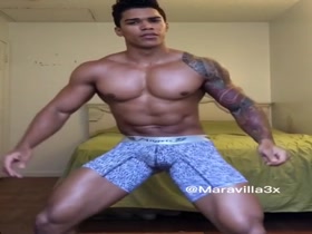 HOT LATINO BODYBUILDER & STRIPPER.